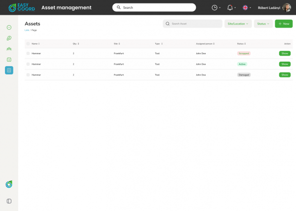 Tárgyi és járműeszközök egy rendszerben